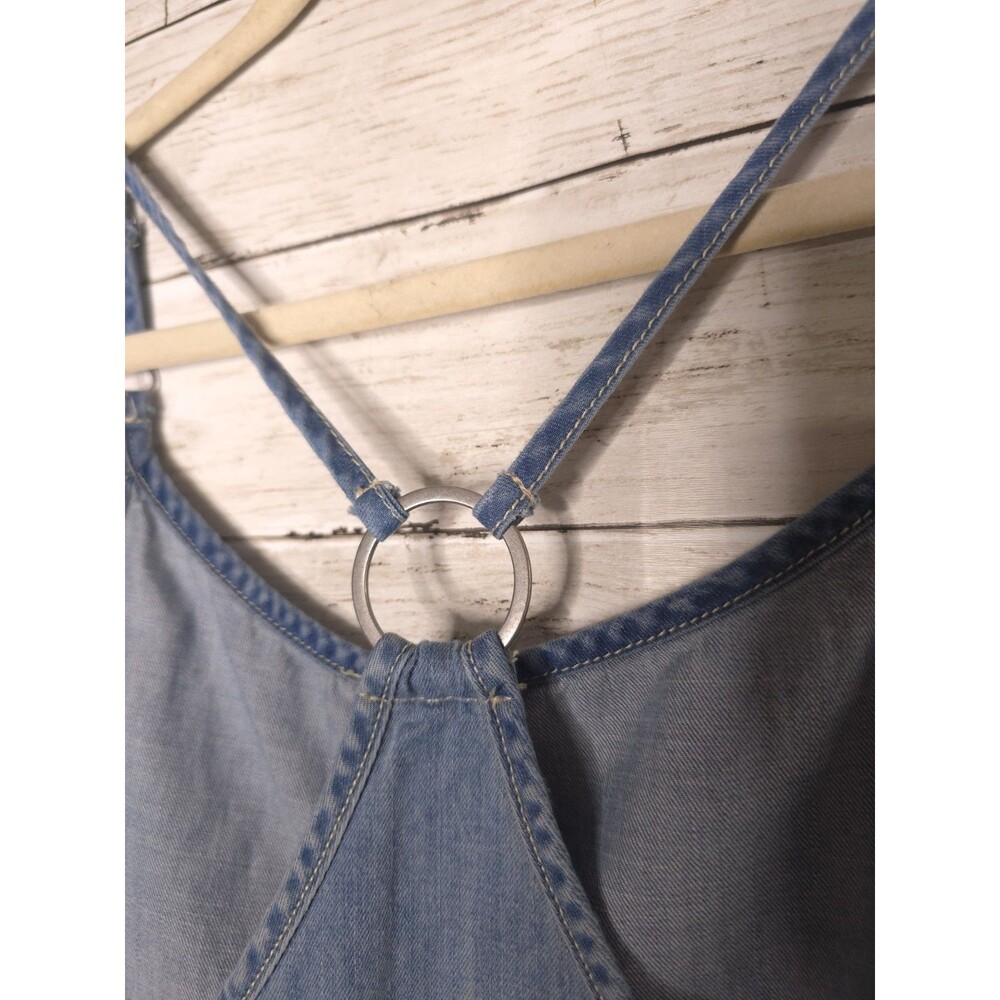 Roxy Overalls Womens Size Small Light Wash Blue Jeans Retro Romper Bib Denim - Picture 14 of 14